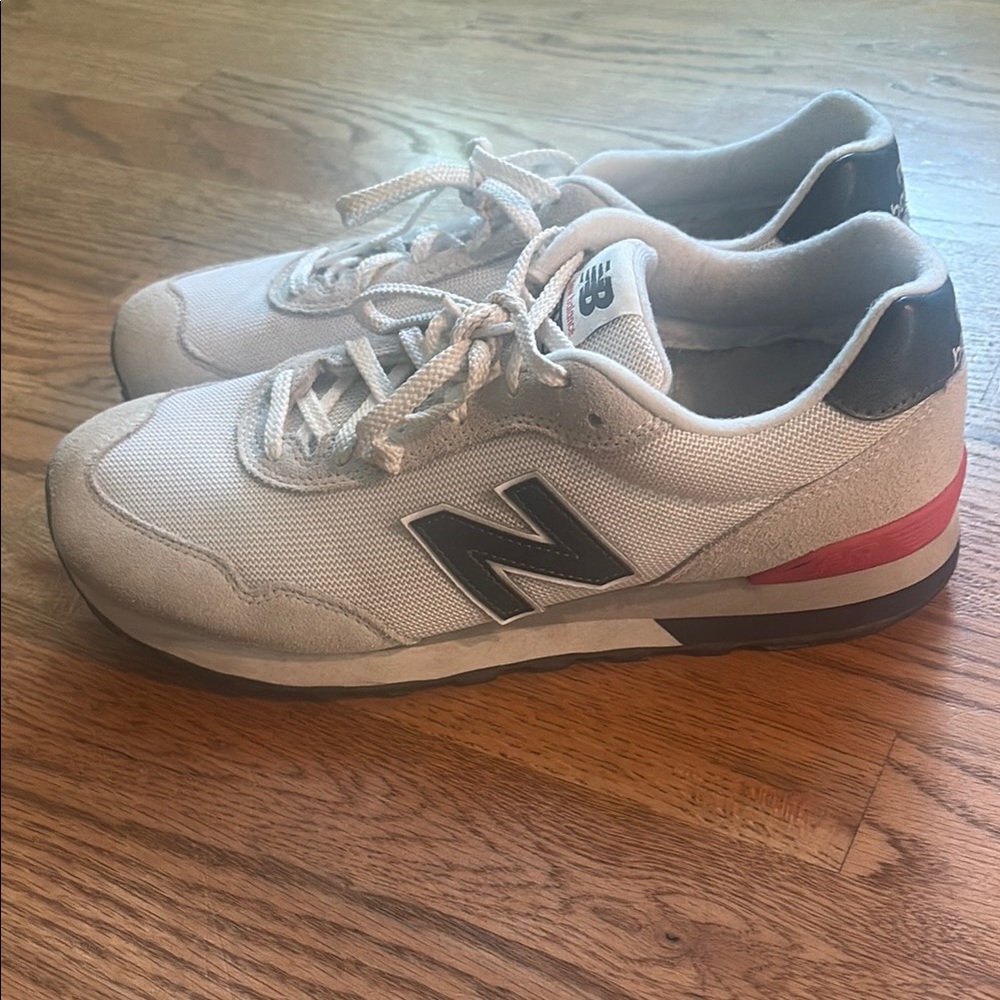 New Balance White and Red Sneakers